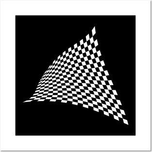 wavy chessboard Posters and Art